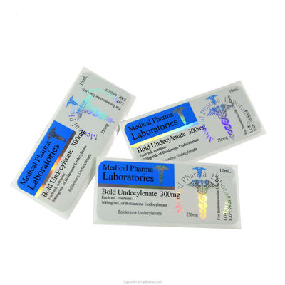 Vidrio de impresión falso anti Vial Labels For Medicine Bottle de 30x84m m
