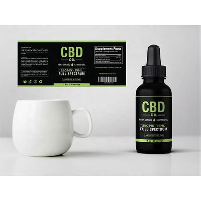 Matte Lamination Glass Vial Labels auto-adhesivo para la botella de aceite de pelo