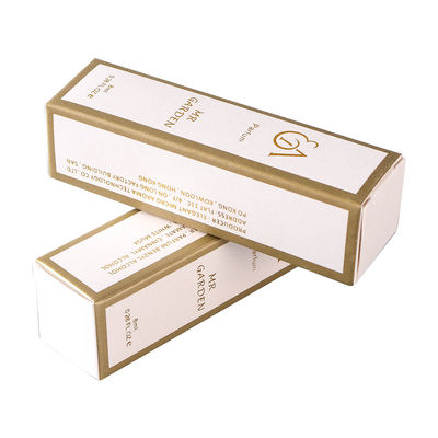 Caja de papel cosmética de la alta cartulina de la hoja de oro 105m m para la botella de perfume del aceite esencial