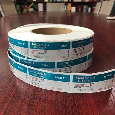 Laser de impresión colorido de encargo Vial Labels By Roll de papel de Steriod 3x6 cm del holograma para 10ml la inyección Vial Use
