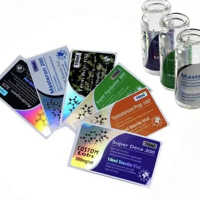 holograma Vial Label, etiquetas de impresión ULTRAVIOLETA de los 3x6cm de la botella de aceite esencial