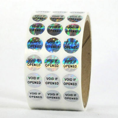 Holograma Vial Label, etiquetas engomadas olográficas superficiales brillantes del arco iris de la autenticidad