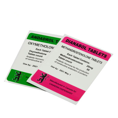 anchura Vial Labels Fake Resistant esteroide farmacéutico de 70m m