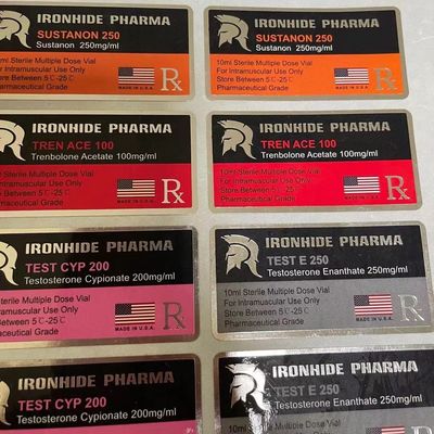 Vidrio Vial Labels, etiquetas engomadas brillantes del color del ISO PMS de las etiquetas de la farmacia del final