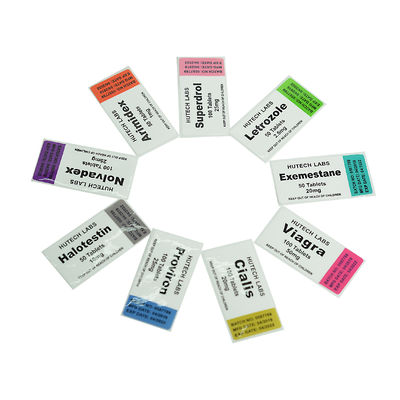 Holograma adhesivo fuerte 10ml Vial Labels For Primobolan 100mg/Ml de 25x60m m