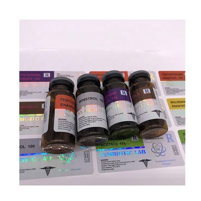 Etiquetas autoadhesivas de la medicación del color de CMYK, etiquetas engomadas olográficas del vinilo de la prueba de aceite