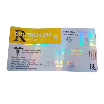 Anchura laminada brillante de plata auta-adhesivo de 10ml Vial Labels 30m m