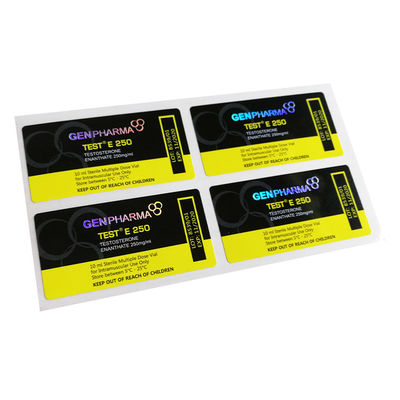 Anchura laminada brillante de plata auta-adhesivo de 10ml Vial Labels 30m m