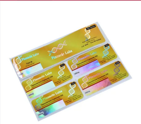 Medicina brillante de la laminación 10ml Vial Labels Hologram Security For del OEM