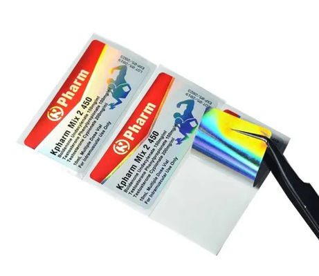 Medicina brillante de la laminación 10ml Vial Labels Hologram Security For del OEM