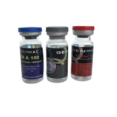 etiqueta engomada olográfica esteroide de 25x60m m Vial Labels Anti Fake Silver