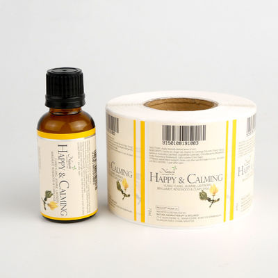 La botella de aceite esencial adhesiva fuerte del color de CMYK etiqueta resistente de agua