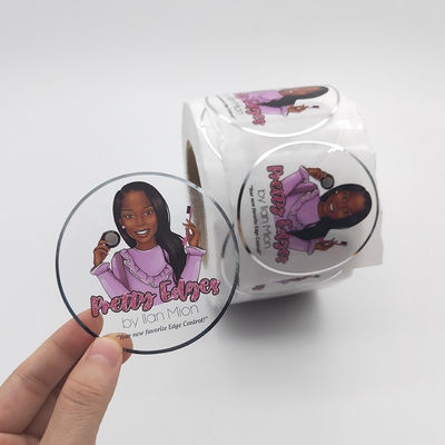 Etiqueta engomada transparente ultravioleta anti del vinilo del PVC del OEM con Rose Gold Foil Stamping