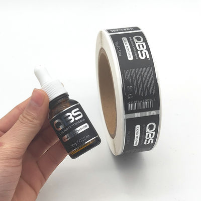 la botella de perfume de la anchura de los 8cm personalizó etiquetas engomadas de la hoja de oro con la impresión ULTRAVIOLETA del punto