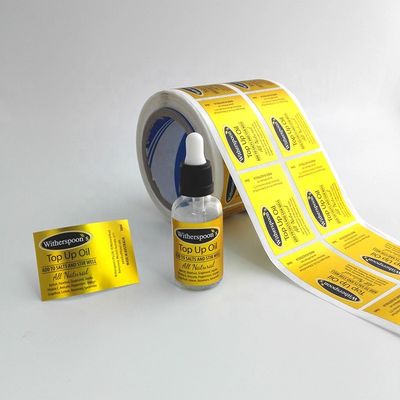 Etiquetas a prueba de calor de la botella del dropper 30ml de la etiqueta engomada los 3.5x7.6cm del vinilo del PVC