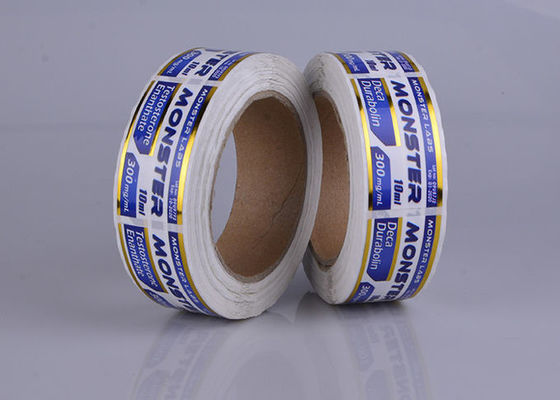 PP Vial Labels With Foil Stamp esteroide impermeable adhesivo fuerte