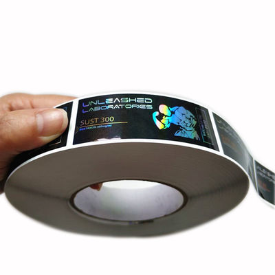Medicación transparente Vial Labels, etiqueta impermeable del ANIMAL DOMÉSTICO de la seguridad del holograma