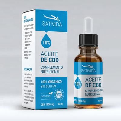 la caja de empaquetado de la botella de 250g 10ml, color de CMYK imprimió las cajas rígidas