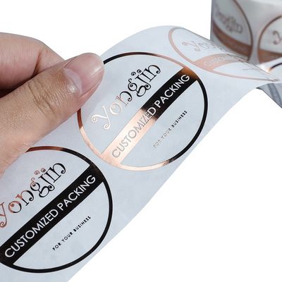 Etiquetas engomadas de sellado calientes de la hoja de oro de BOPP, etiqueta engomada transparente de la hoja de oro del OEM