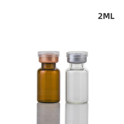 Botella farmacéutica de cristal de los frascos 2ml de la medicina transparente pequeña