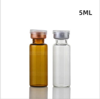 frascos de cristal de la medicina de la altura de 49m m, 5ml frágil anti Amber Glass Bottles