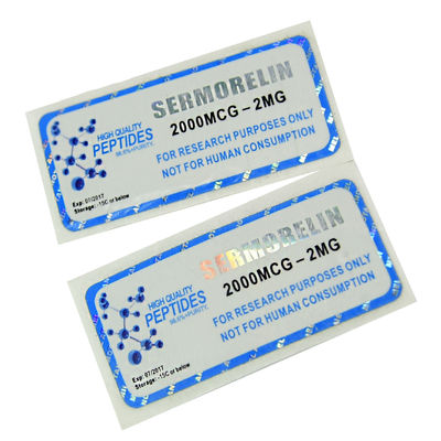 Etiquetas engomadas adhesivas fuertes de la anchura de Matt Lamination Foil Stamping Labels 28m m