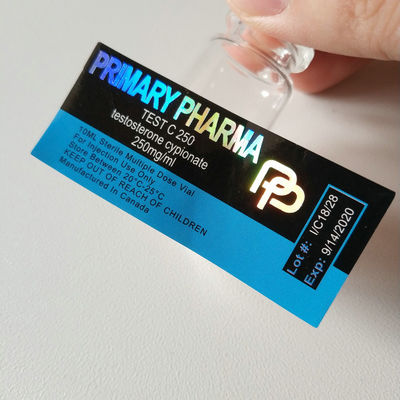 Grado de plata Vial Labels esteroide de Pharma de la hoja de oro