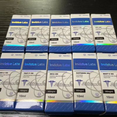 Cajas de empaquetado de plata de la hoja 10ml 20ml Steriod del holograma con la película brillante del lustre