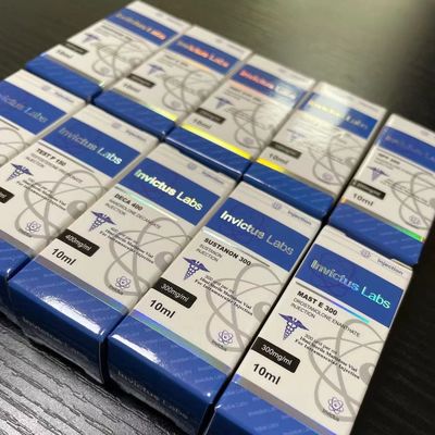 Cajas de empaquetado de plata de la hoja 10ml 20ml Steriod del holograma con la película brillante del lustre